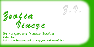 zsofia vincze business card