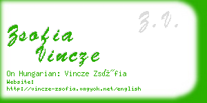 zsofia vincze business card